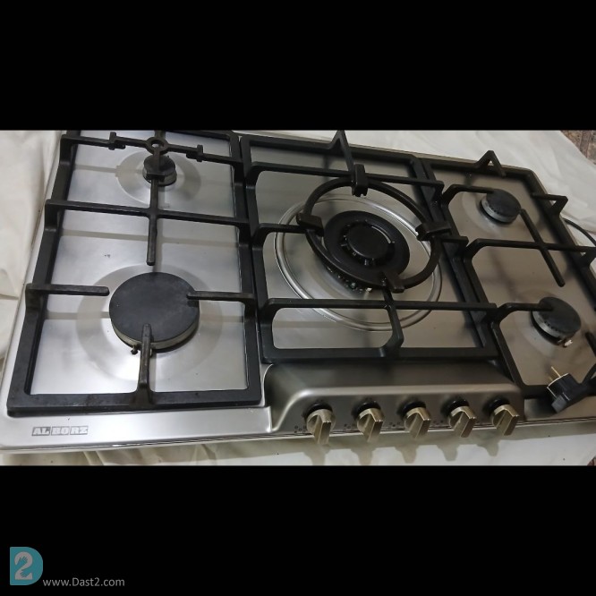 آگهی رایگان گاز ۵ شعله  صفهه استیل