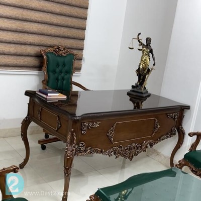میز مدیریت چری با مبل ایتالیایی