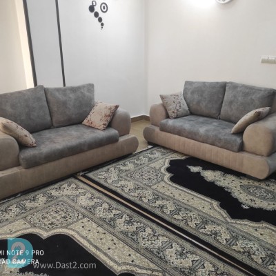 مبل7نفره سفارشی ساز در حد نو تماماچوب روسی با اسفنج 35کیلوی وکفی فوم سرد