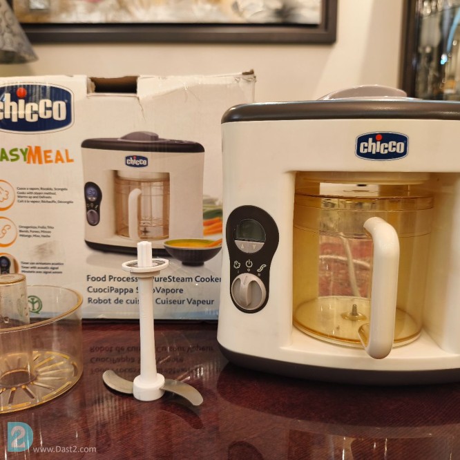 آگهی رایگان صندلی ماشین و کریر maxicosi و غذا ساز کودک chicco