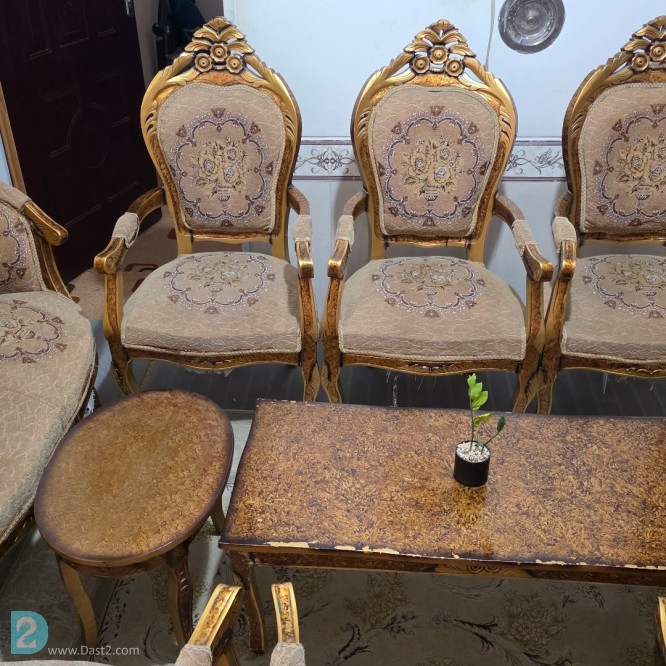 آگهی رایگان مبل و گل میز طرح سلطنتی ۹ نفره