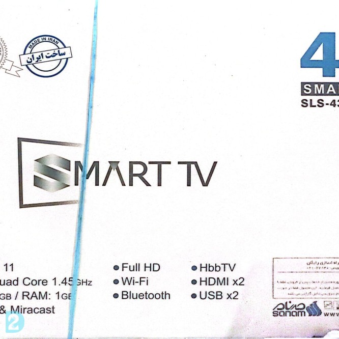 آگهی رایگان TV LED SANAM 43, کلا در کارتن بوده است