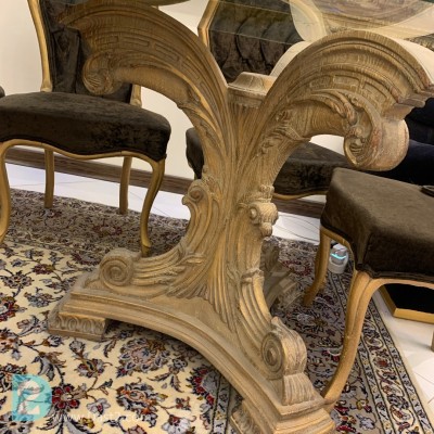 ست مبل استيل ٧ نفره وناهار خوري ١٠ نفره
