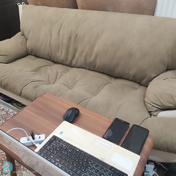 آگهی رایگان مبل راحتی با روکش چرم و پارچه ترک ۶ نفره