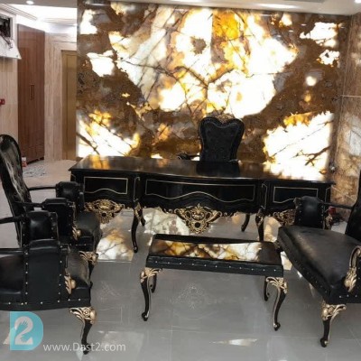 مبل تک نفره فرانسوی و میز مدیریت تاتلیس