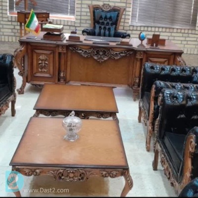 میز مدیریت _ نیم ست کلاسیک چستر _ صندلی_مدیریت