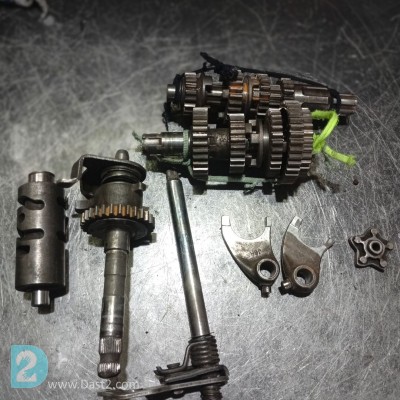 گیربکس 4دنده موتور سیکلت همراه شفت دنده و هندل