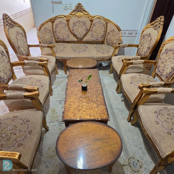 آگهی رایگان مبل و گل میز طرح سلطنتی ۹ نفره
