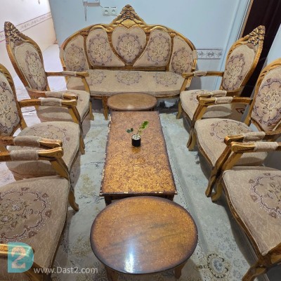مبل و گل میز طرح سلطنتی ۹ نفره