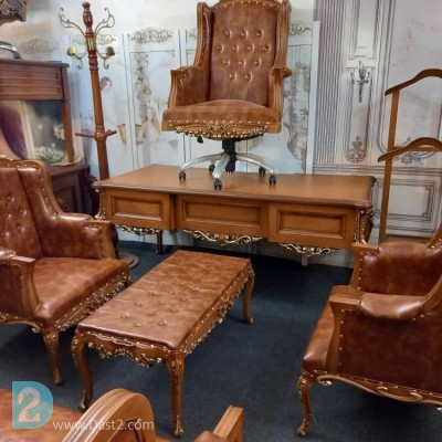میز مدیریت بلژیکی باورق طلا ۰