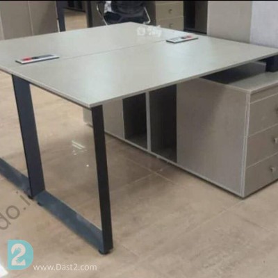 میز گروهی پایه فلزی فایل دار