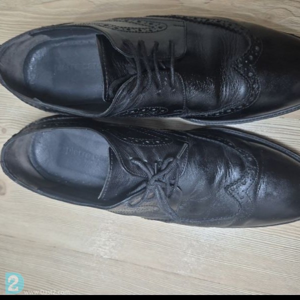 آگهی رایگان کفش چرم اصل پیرکاردین سرمه ای مجلسی.