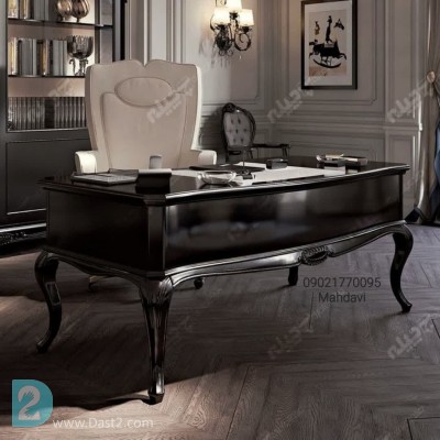 میز مدیریت شیک مبلمان اداری کلاسیک کتابخونه