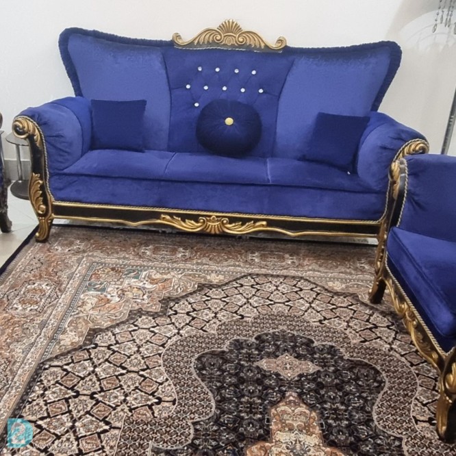 آگهی رایگان مبلمان ۷ نفره به همراه جلو مبلی و عسلی بسیار تمیز