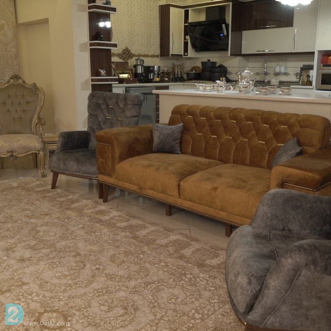 آگهی رایگان مبل هفت نفره به همراه کنسول دکور و ناهار خوری ۶ نفره و یک دست مبل راحتی